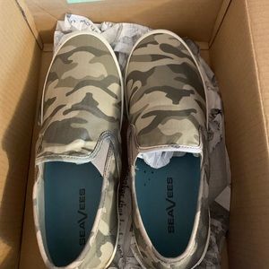 Seavees-Baja slip ons in sage camo